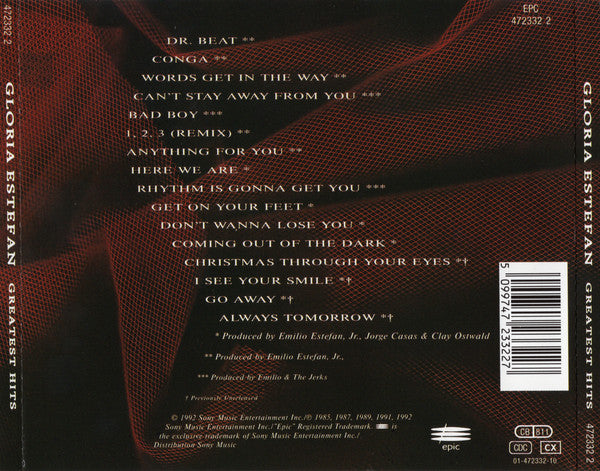 Gloria Estefan : Greatest Hits (CD, Comp, RP)