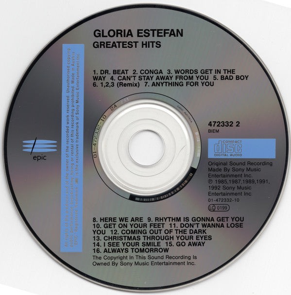 Gloria Estefan : Greatest Hits (CD, Comp, RP)