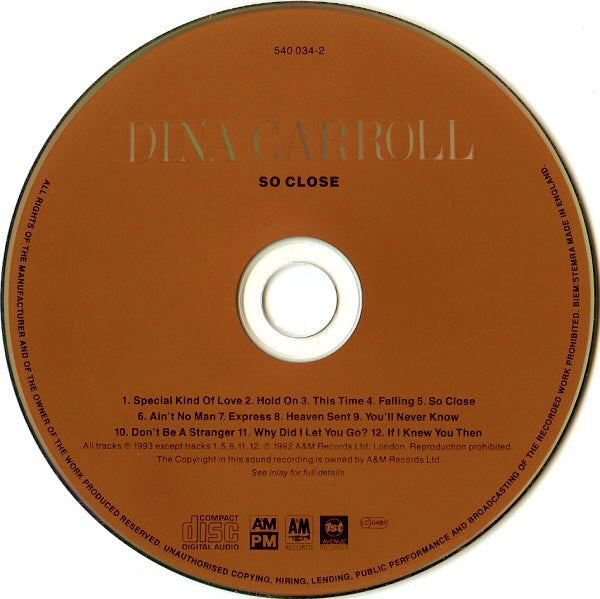 Dina Carroll : So Close (CD, Album)