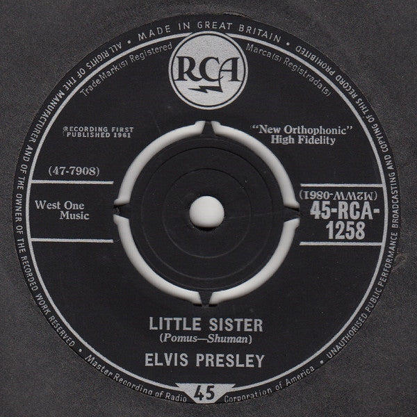 Elvis Presley : (Marie's The Name) His Latest Flame (7", Single)