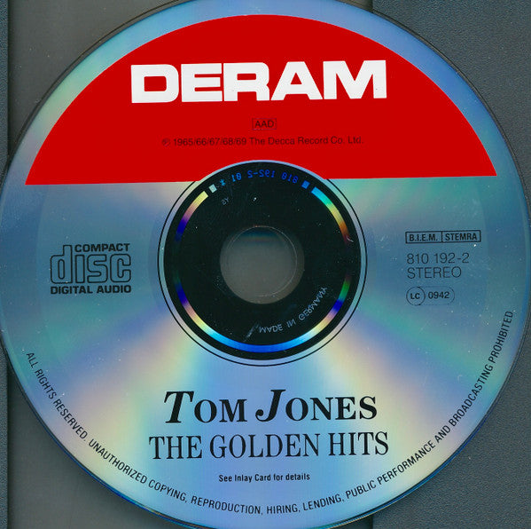 Tom Jones : The Golden Hits (CD, Comp, RE, RP)