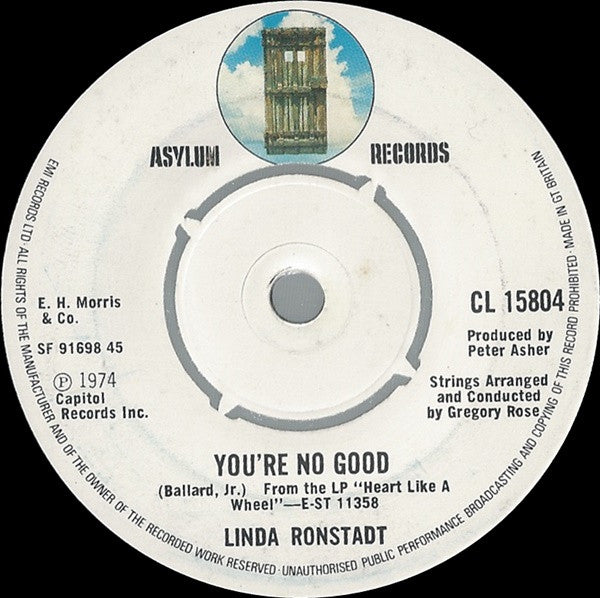 Linda Ronstadt : You're No Good (7", Single)
