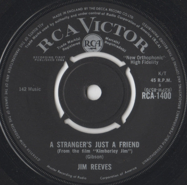 Jim Reeves : I Won't Forget You (7", Single)