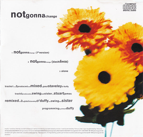 Swing Out Sister : Notgonnachange (CD, Single)