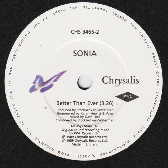 Sonia : Listen To Your Heart (7", Single)