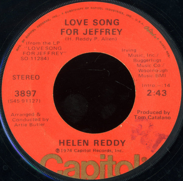 Helen Reddy : You And Me Against The World / Love Song For Jeffrey (7", Jac)