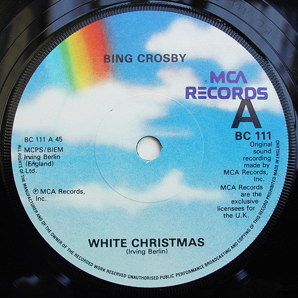 Bing Crosby : White Christmas / God Rest Ye Merry Gentlemen (7", Single, RE, Chr)