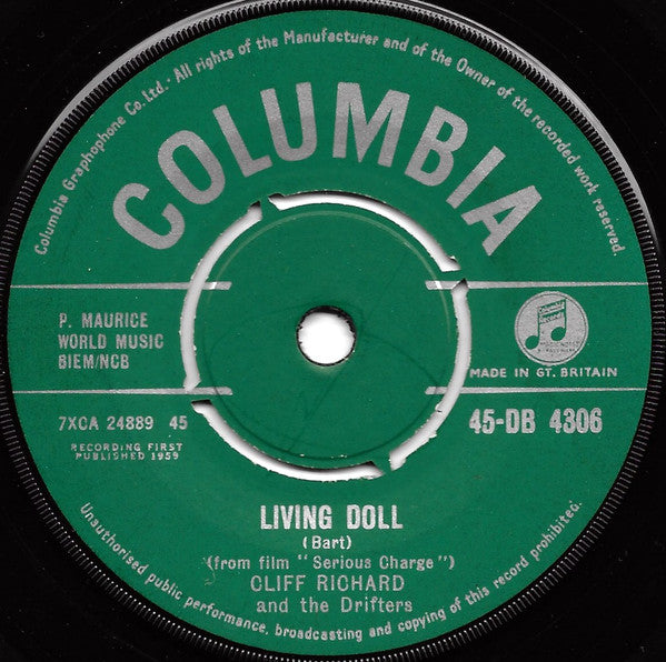 Cliff Richard & The Drifters : Living Doll (7", Single, 4-P)