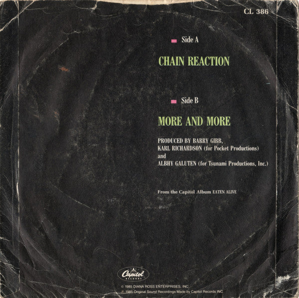 Diana Ross : Chain Reaction (7", Single, Pap)