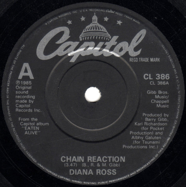 Diana Ross : Chain Reaction (7", Single, Pap)