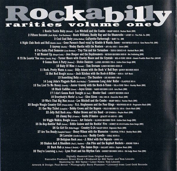 Various : Rockabilly Rarities Volume One (CD, Comp)