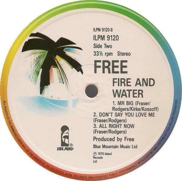 Free : Fire And Water (LP, Album, RE)