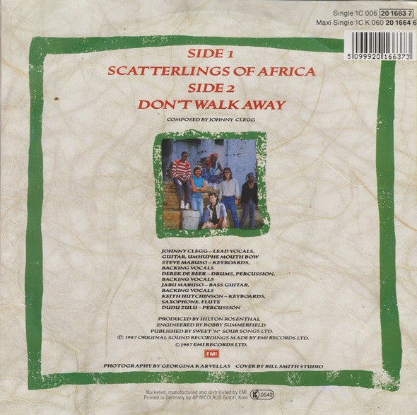 Johnny Clegg & Savuka : Scatterlings Of Africa (7", Single)
