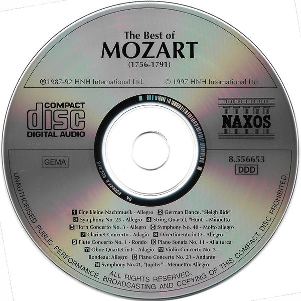 Mozart* : The Best Of Mozart (CD, Comp)