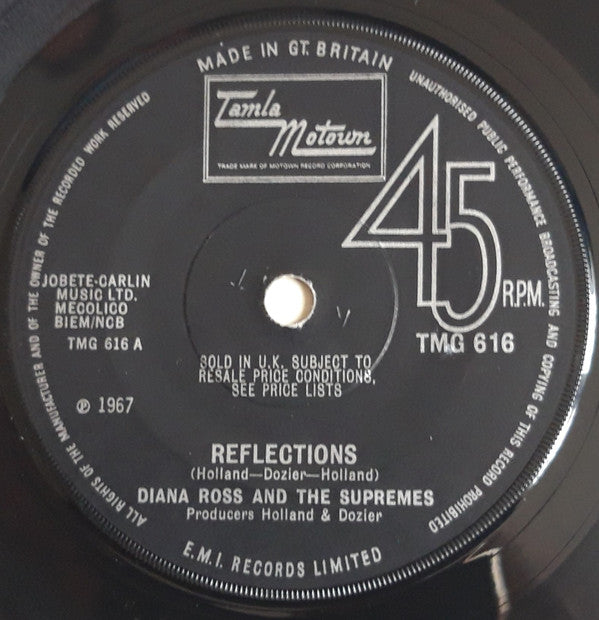 The Supremes : Reflections / Going Down For The Third Time (7", Single, Sol)