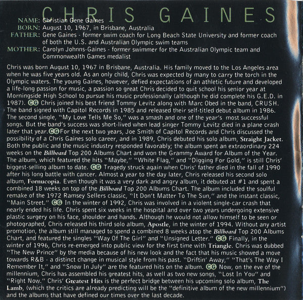 Chris Gaines : Greatest Hits / Garth Brooks In The Life Of Chris Gaines (HDCD, Album)