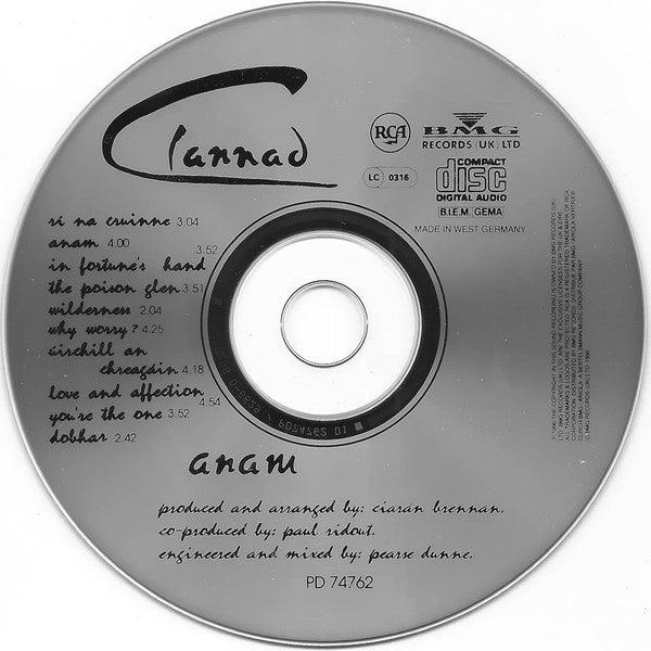 Clannad : Anam (CD, Album)