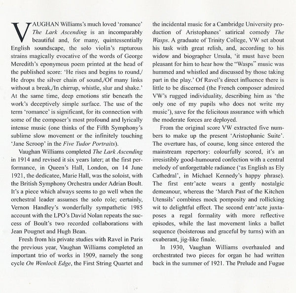 Vaughan Williams* / Delius* - Vernon Handley, London Philharmonic Orchestra : A Lark And A Cuckoo (CD, Comp, RM)