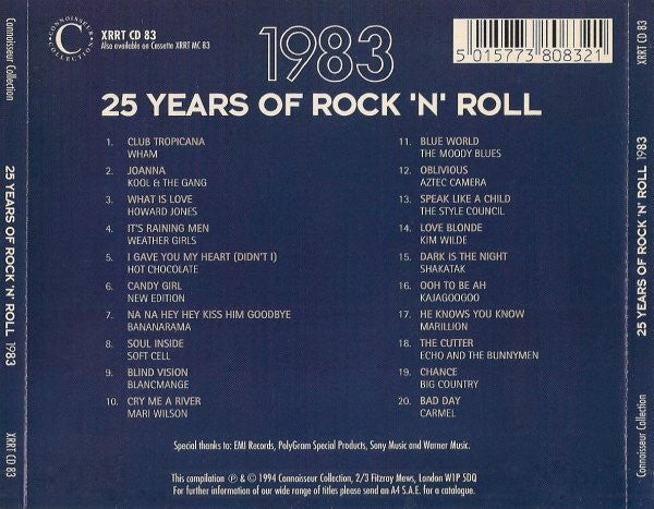 Various : 25 Years Of Rock 'N' Roll 1983 (CD, Comp, RE)