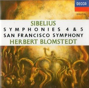 Jean Sibelius, San Francisco Symphony, Herbert Blomstedt : Symphonies 4 & 5 (CD, Album)