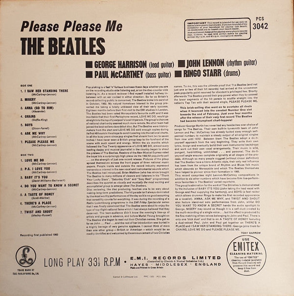 The Beatles : Please Please Me (LP, Album, RE)