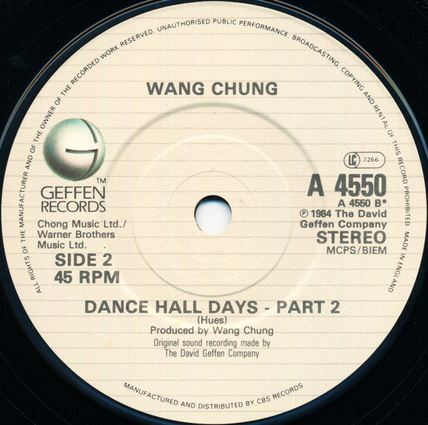 Wang Chung : Wait (7", Single)