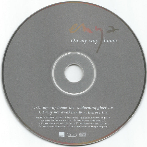 Enya : On My Way Home (CD, Single, Dig)