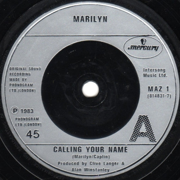 Marilyn : Calling Your Name (7", Single, Inj)