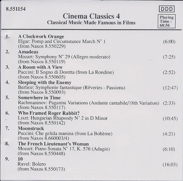 Various : Cinema Classics 4 (CD, Comp)