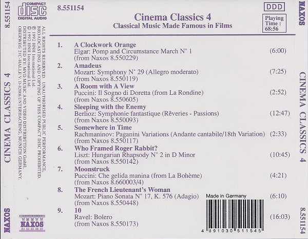 Various : Cinema Classics 4 (CD, Comp)