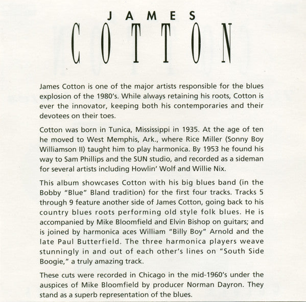 James Cotton : Two Sides Of The Blues (CD, Comp, RE, RM)