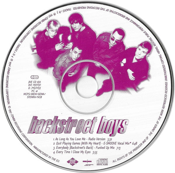 Backstreet Boys : As Long As You Love Me (CD, Maxi, Single)