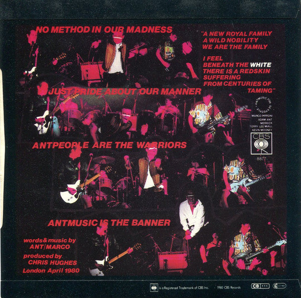 Adam And The Ants : Kings Of The Wild Frontier (7", Single, Inj)