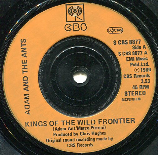 Adam And The Ants : Kings Of The Wild Frontier (7", Single, Inj)