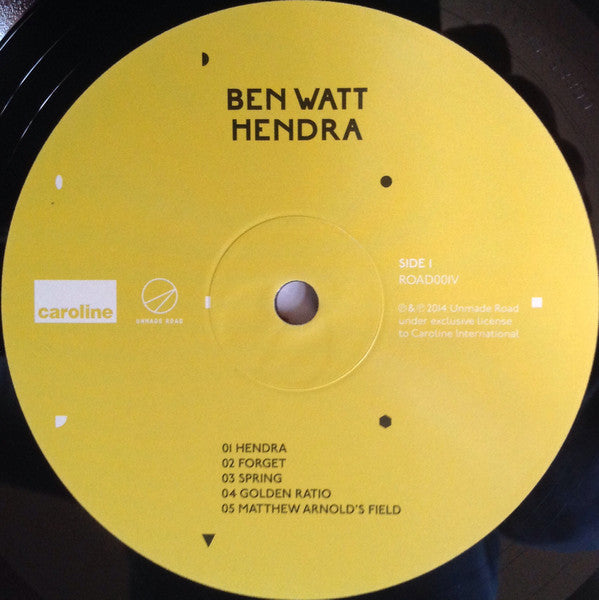 Ben Watt : Hendra (LP, Album, Gat)