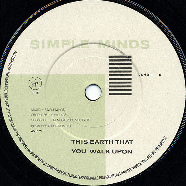 Simple Minds : Love Song (7", Single)