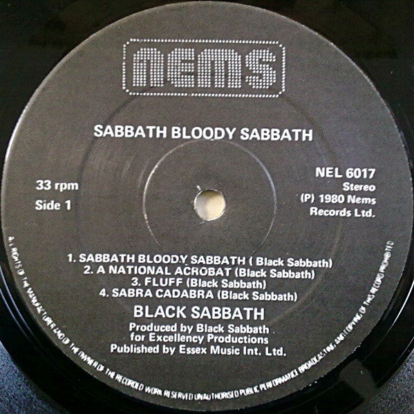 Black Sabbath : Sabbath Bloody Sabbath (LP, Album, RE, Gat)