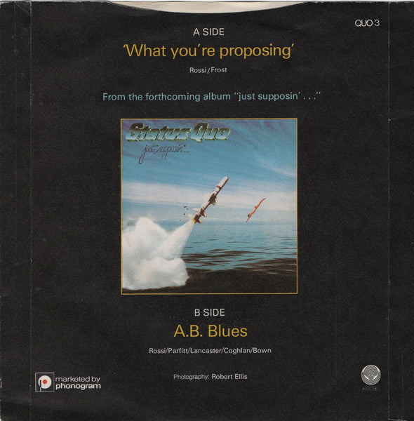 Status Quo : What You're Proposing (7", Single)