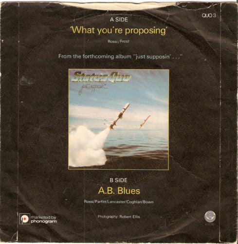 Status Quo : What You're Proposing (7", Single)