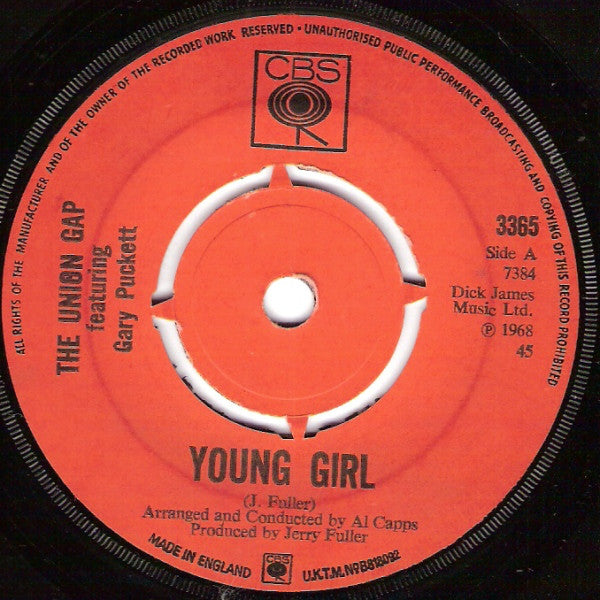 Gary Puckett & The Union Gap : Young Girl (7", Single)