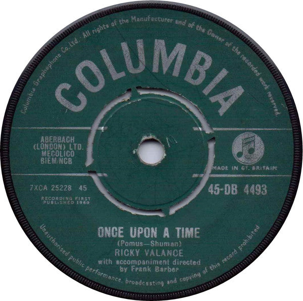 Ricky Valance : Tell Laura I Love Her (7", Single, Mono)