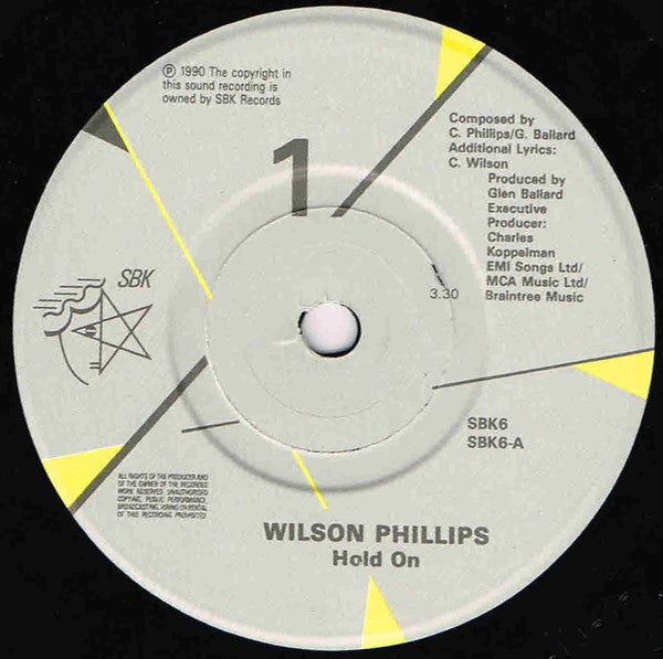 Wilson Phillips : Hold On (7", Single, Pap)