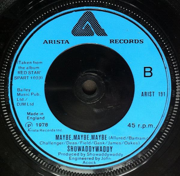 Showaddywaddy : A Little Bit Of Soap (7", Single, Inj)