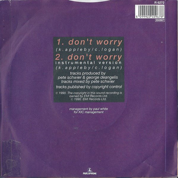 Kim Appleby : Don't Worry (7", Single, Sil)