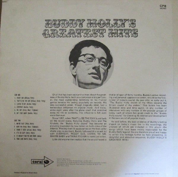 Buddy Holly : Buddy Holly's Greatest Hits (LP, Comp, Mono, RE)