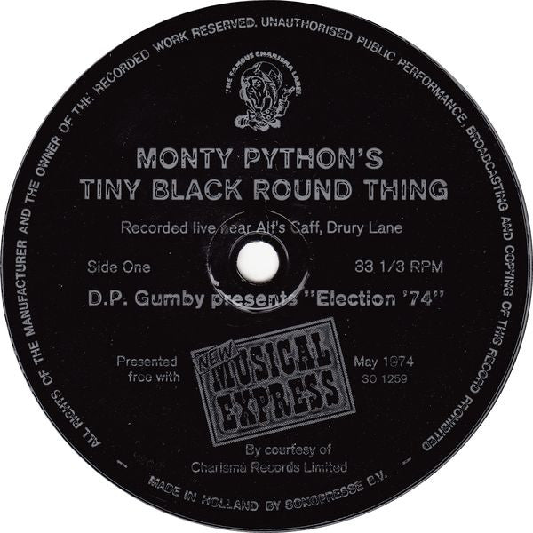 Monty Python : Monty Python's Tiny Black Round Thing (Flexi, 7")