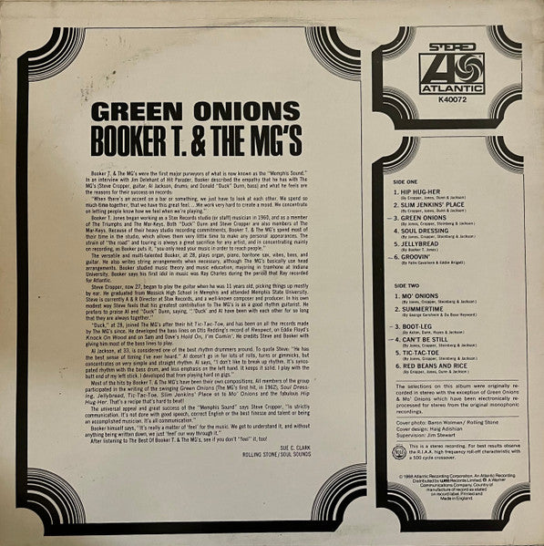 Booker T & The MG's : Green Onions (LP, Comp)