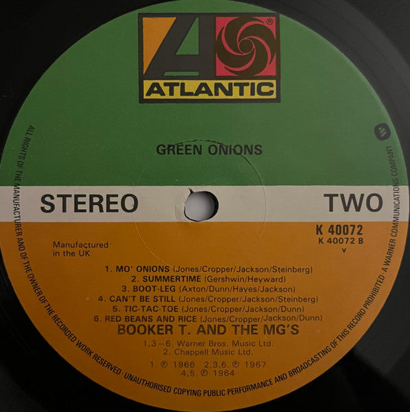 Booker T & The MG's : Green Onions (LP, Comp)