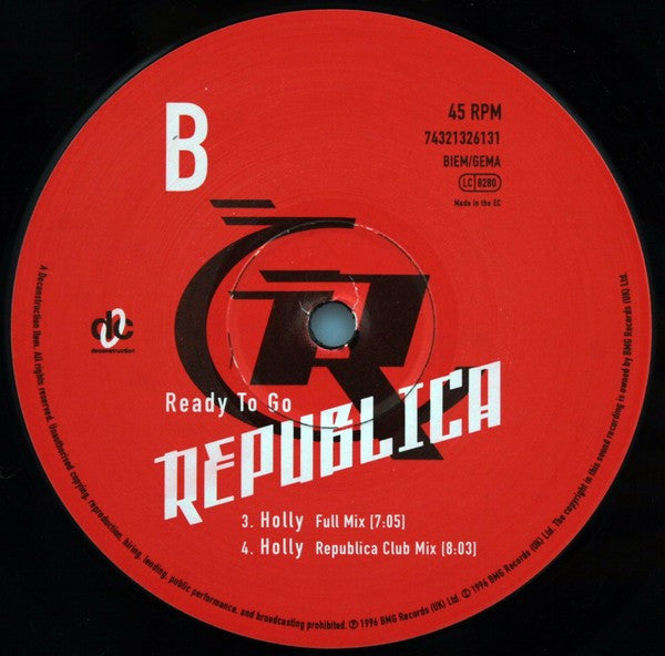 Republica : Ready To Go (12", Single)