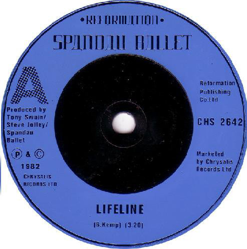 Spandau Ballet : Lifeline (7", Single, Blu)